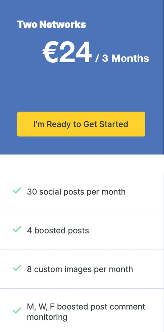 3 Months Including 30 Post Per month